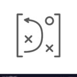 Vector game tactics scheme line icon. Symbol and sign illustration design. Isolated on white background